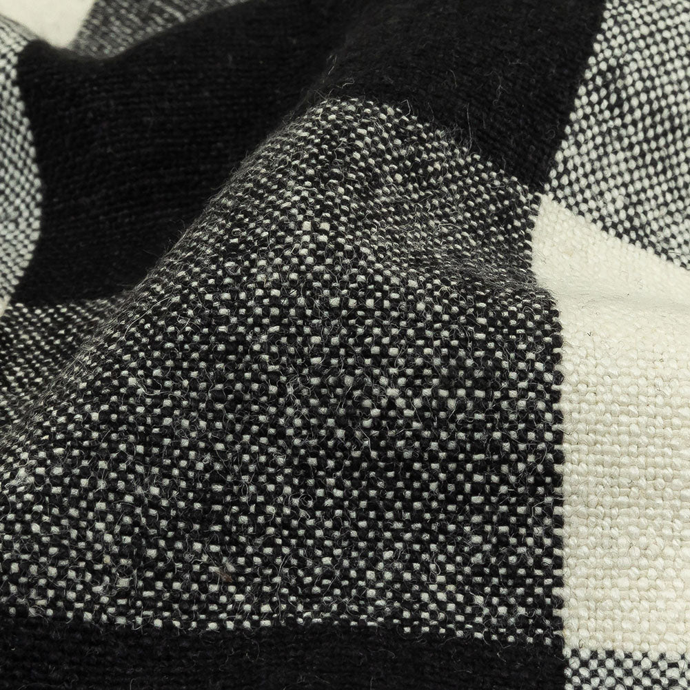 Black and Jet Stream Buffalo Check Linen and Cotton Woven - Joann Fabrics