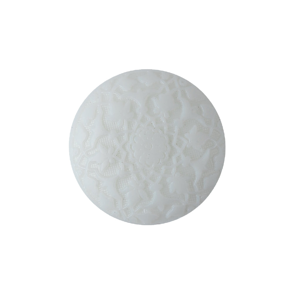 White Floral Embossed Shank Back Plastic Button - 36L/23mm - Joann Fabrics