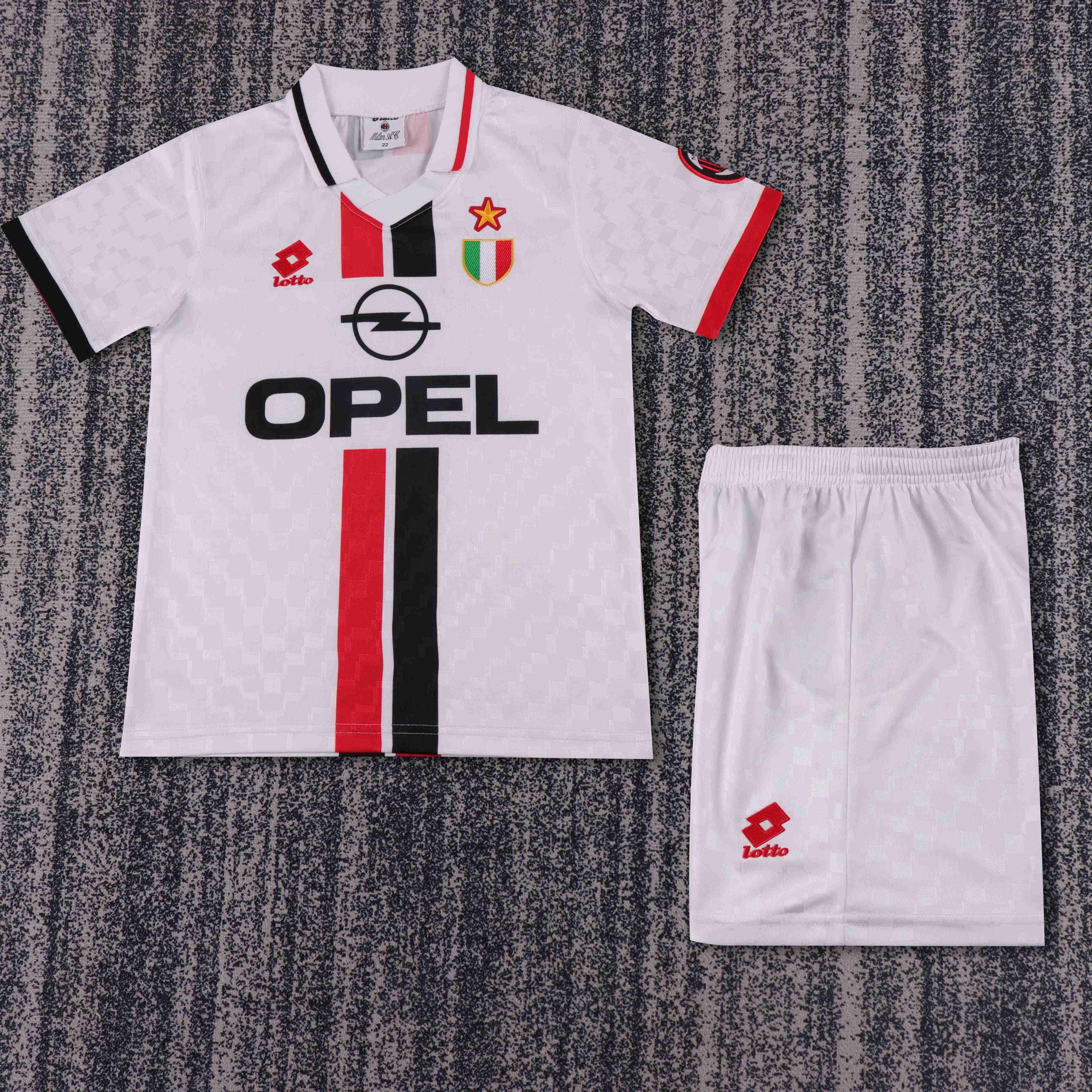 1996-1997 Retro AC Milan Away Football Shirt 1:1 Thai Quality Kids Size