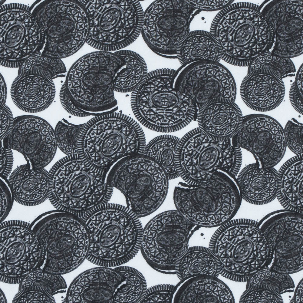 Chocolate Sandwich Cookie Digitally Printed Stretch Neoprene/Scuba Knit - Joann Fabrics