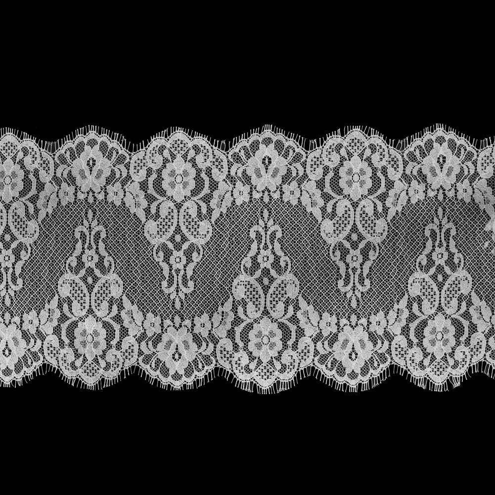 White Double Border Lace Trim - 8.5
