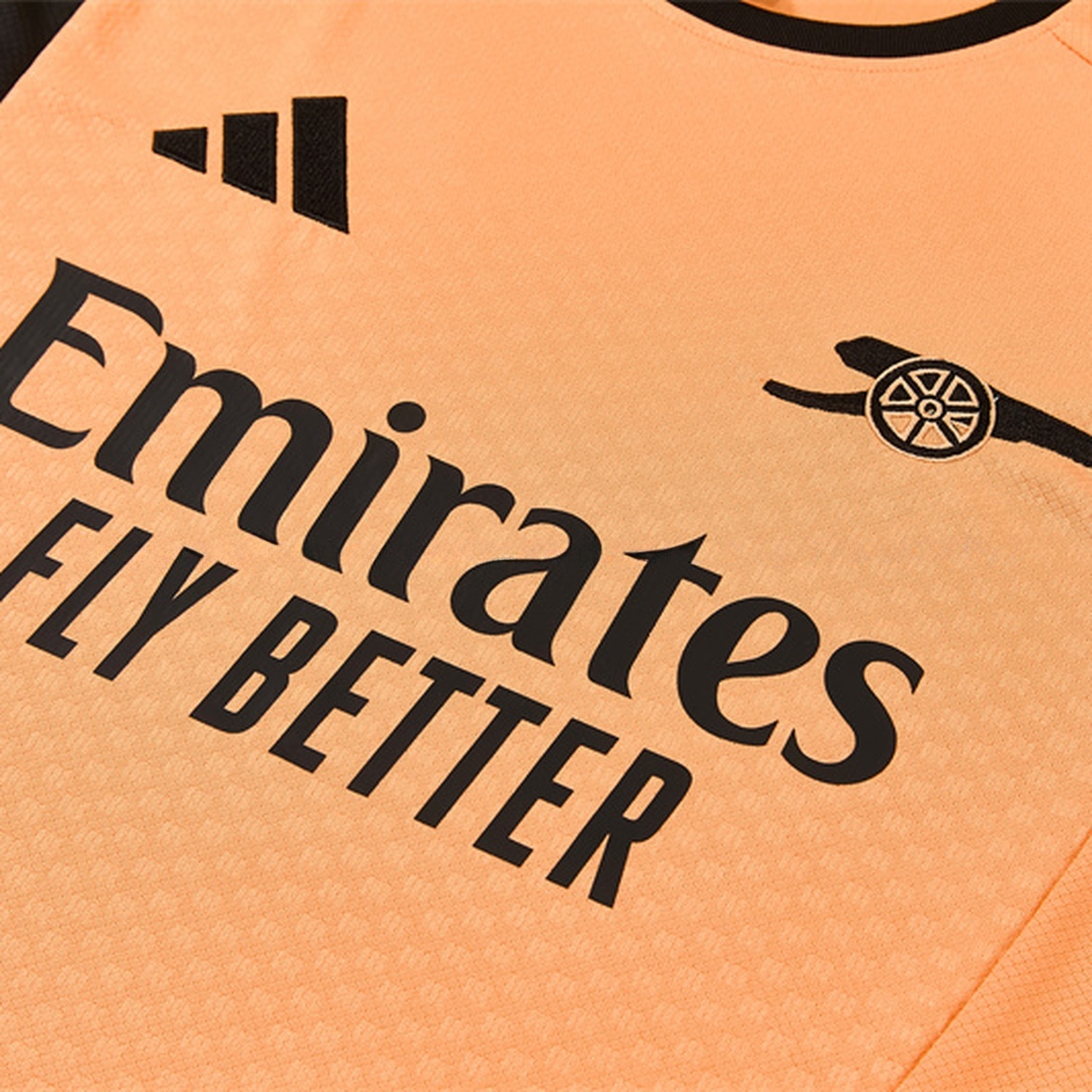 Arsenal 26-27 Short-Sleeve Training Set - Orange Top & Black Shorts - UnitedFutballJersey