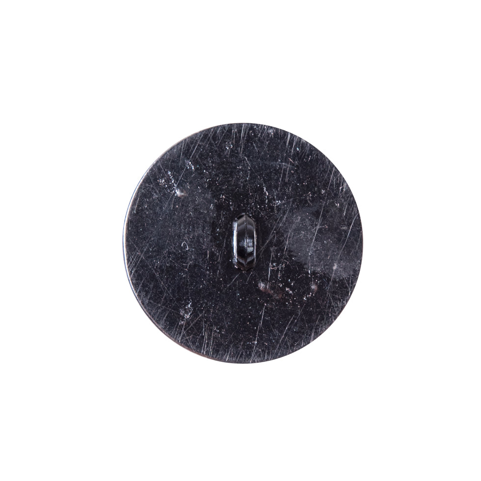 Italian Black and Silver Zamac Button - 36L/23mm - Joann Fabrics