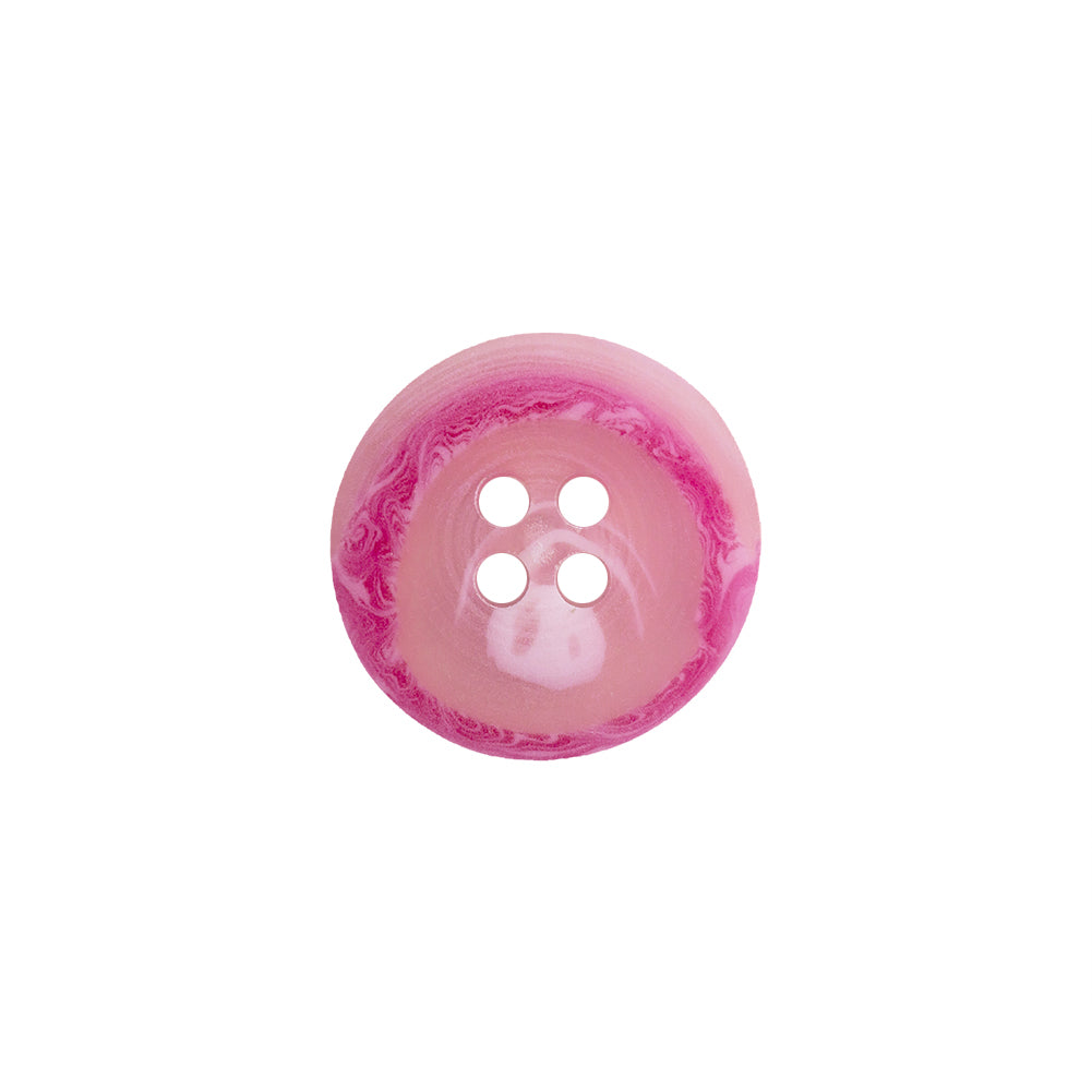Transparent and Hot Pink Swirl 4-Hole Low Convex Button - 24L/15mm - Joann Fabrics