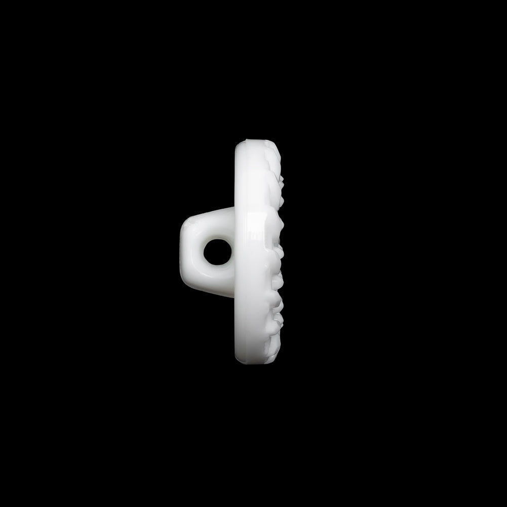 Plastic Shank Back Button - White Faux Gems and Latticework - 30L/19mm - Joann Fabrics