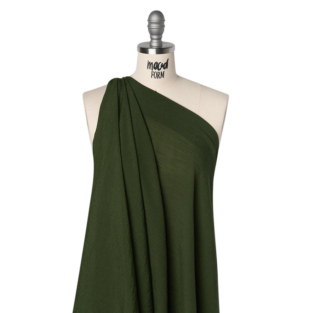 Textured Polyester and Rayon Gauzy Woven - Hunter Green - Designer Deadstock - Joann Fabrics