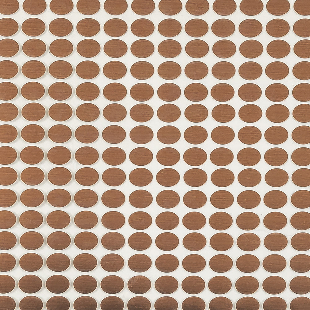Vintage Metallic Brown Polka Dot Grid Iron-On Film - 4