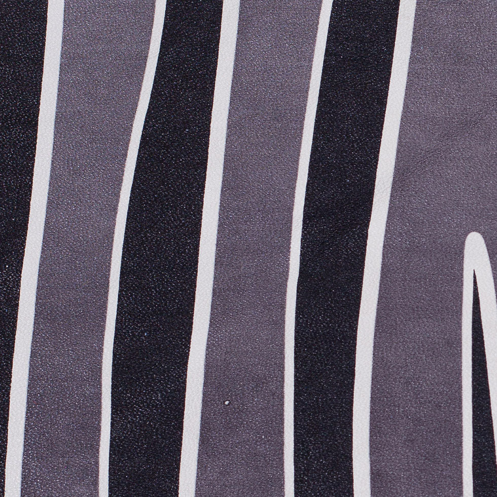 Medium Gray/Black Zebra Printed Stretch Lamb Leather - Joann Fabrics