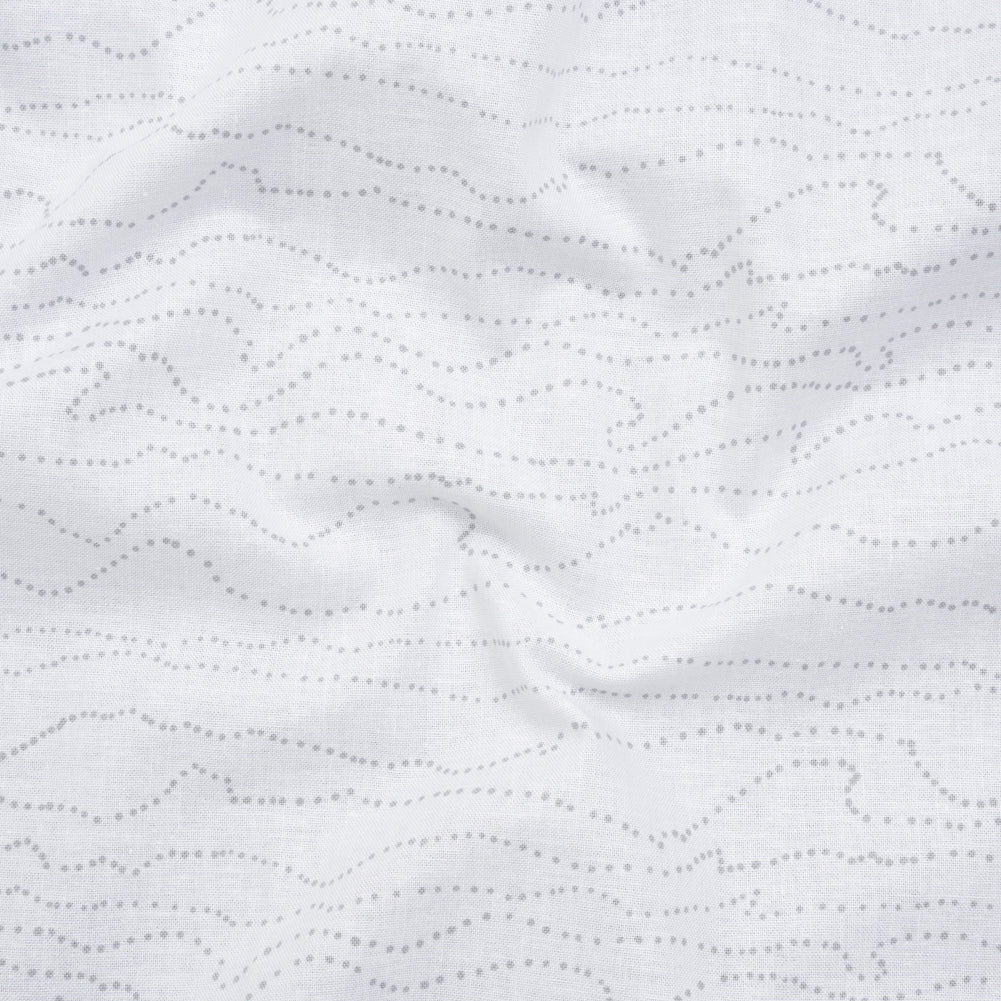 Printed Quilting Cotton by Ghazal Razavi for FIGO Studio - White and Gray Strings - Dovetail Collection - Joann Fabrics