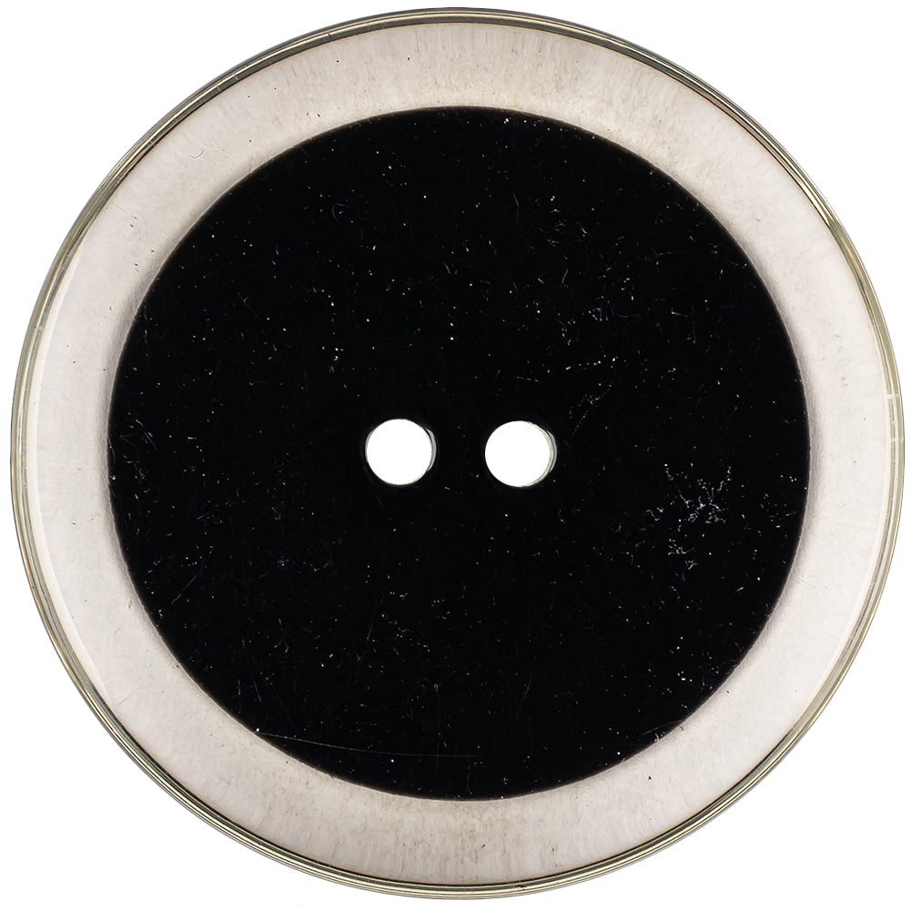 Black and Transparent 2-Hole Smooth Top Plastic Button - 70L/44.5mm - Joann Fabrics