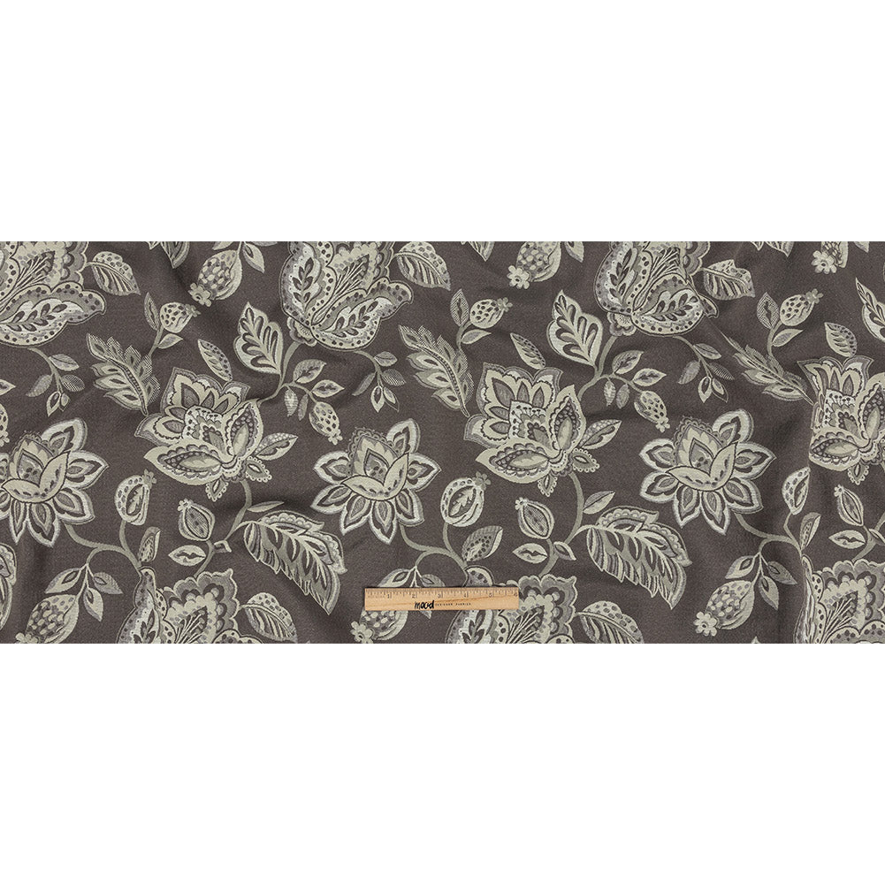 Gradient Gray Jacobean Floral Blended Polyester Jacquard - Joann Fabrics
