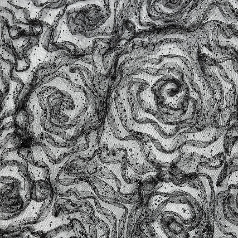 3D Fabric Roses Glitter Tulle - Black - Joann Fabrics