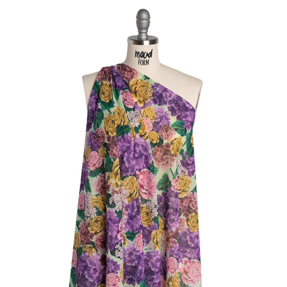 Cotton Voile - Purple, Pink and Green Floral - Mood Exclusive Summer Rhapsody Print - Joann Fabrics