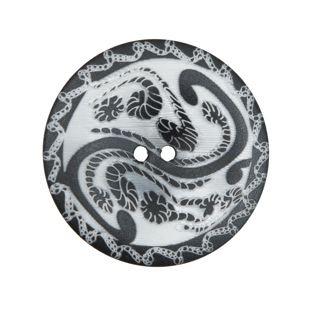 Black and White Swirl Plastic Button - 44L/28mm - Joann Fabrics