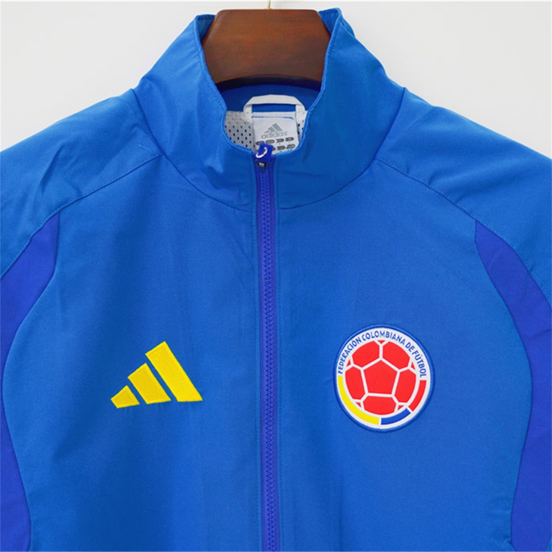 Colombia 2026 Blue Windbreaker Jacket - UnitedFutballJersey