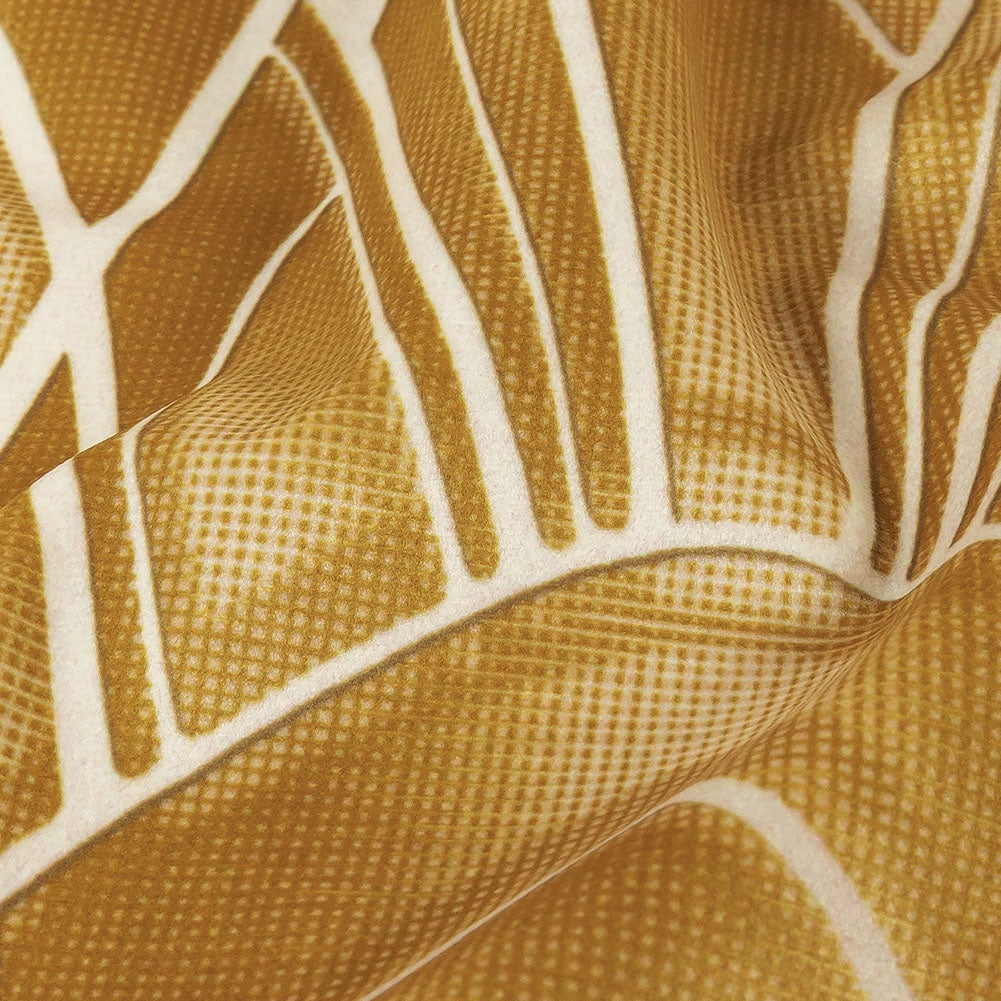 Printed Microvelvet - Ochre Labyrinth of Arches - British Imported - Joann Fabrics