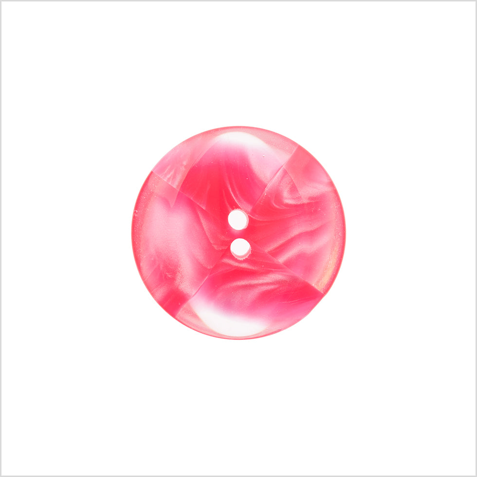 Plastic 2-Hole Button Made in Italy - 28L/18mm - Pink and Transparent Swirled Fan Blades - Joann Fabrics