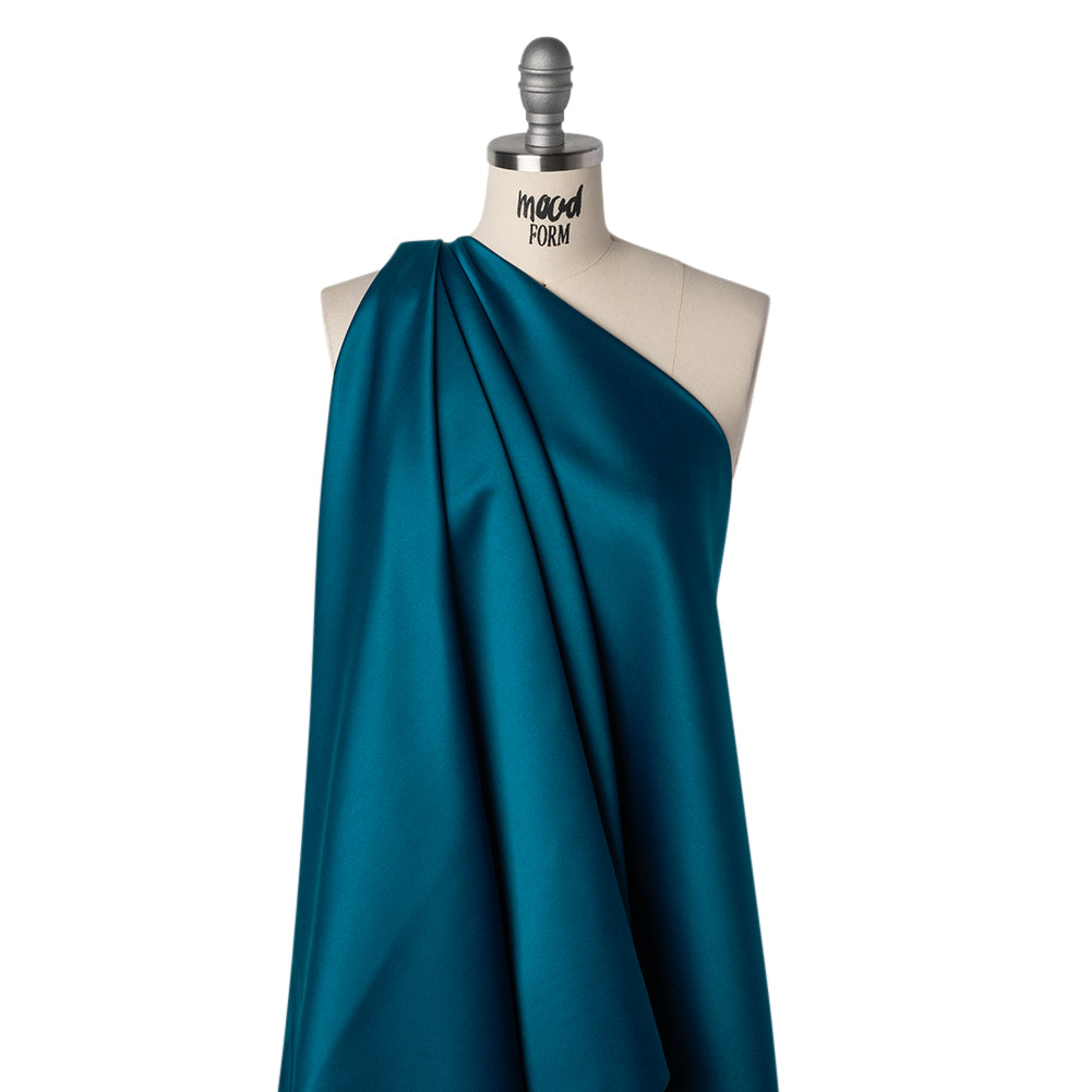 Polyester Satin - Dark Teal - Designer Deadstock - Joann Fabrics