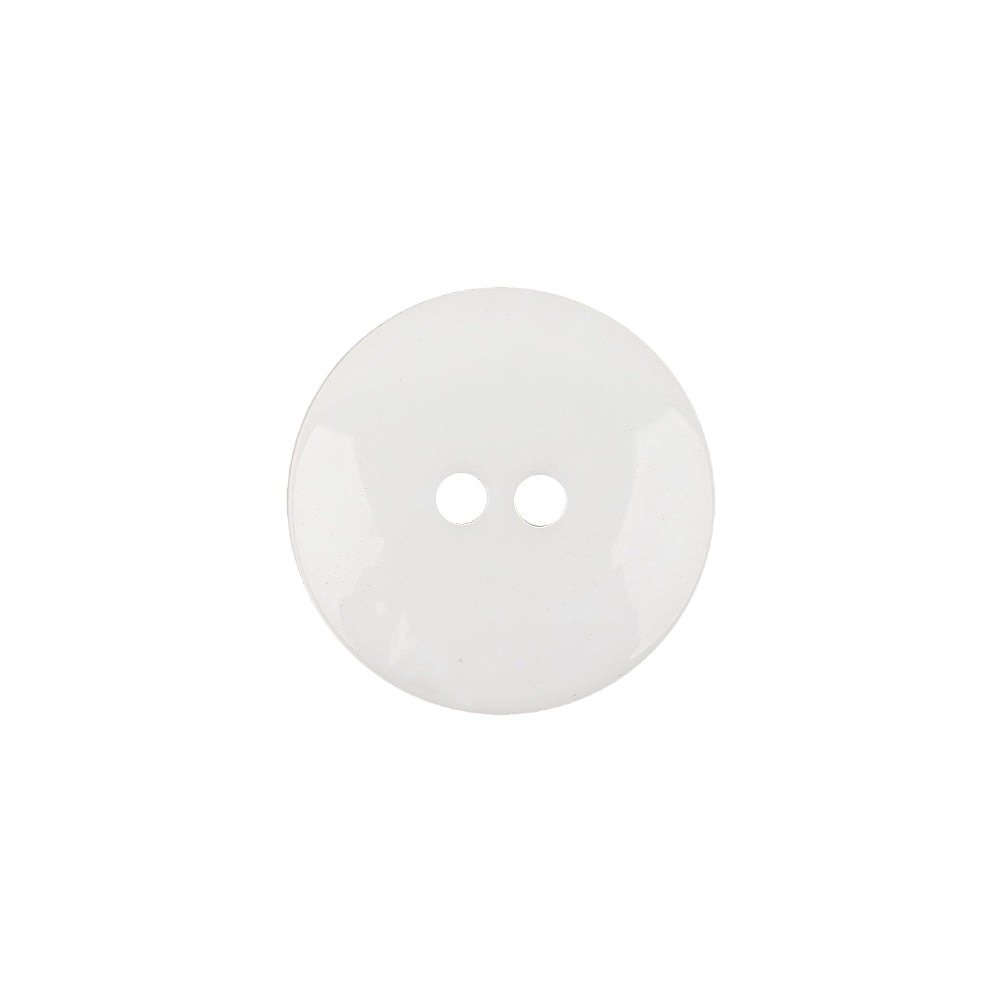 Italian White Low Convex 2-Hole Plastic Button - 28L/18mm - Joann Fabrics