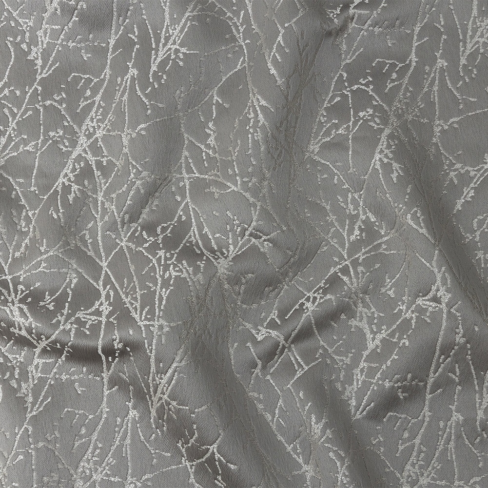 Polyester Jacquard - Graphite Wintry Branches - British Imported - Joann Fabrics