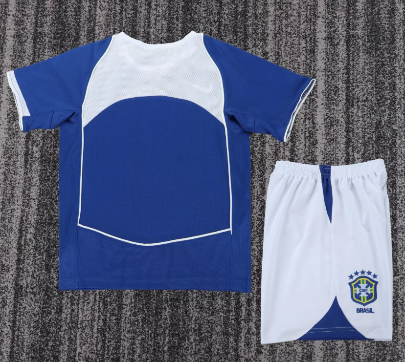 2004 Retro Brazil Away Football Shirt 1:1 Thai Quality Kids Size