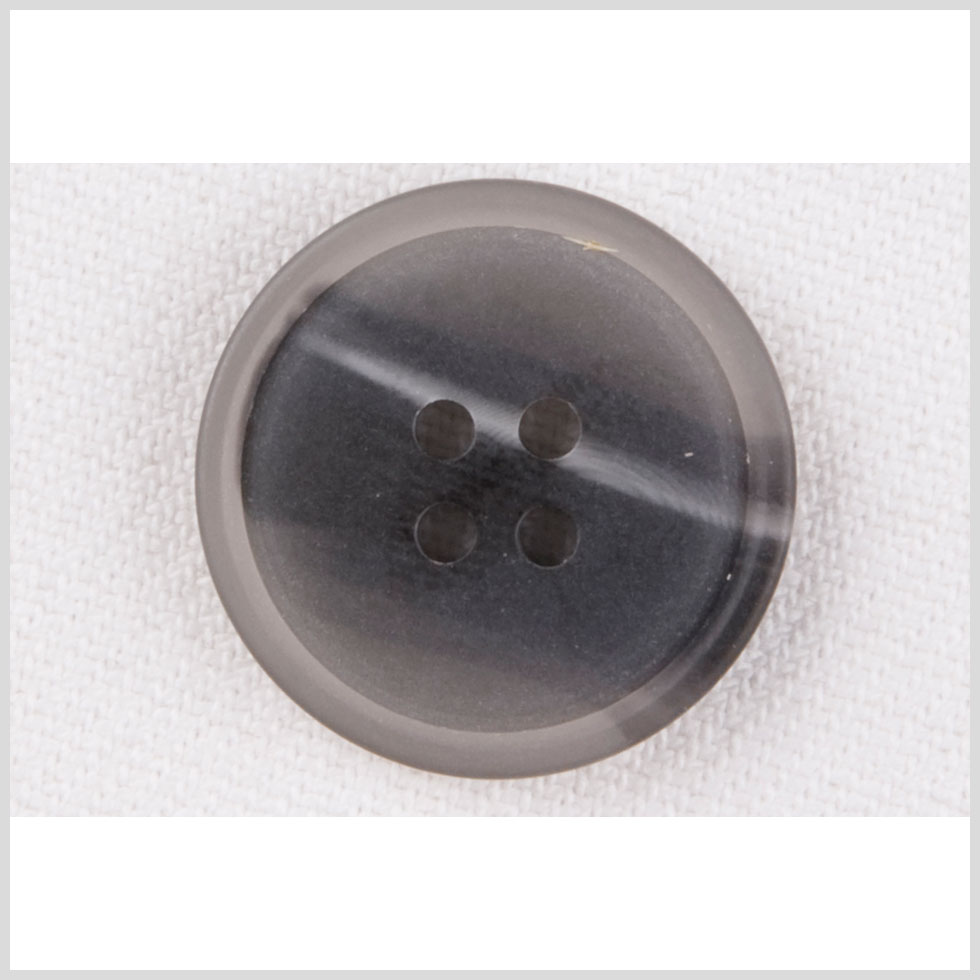 Plastic 4-Hole Button - 34L/21.5mm - Charcoal, Gray and White Streaks - Joann Fabrics