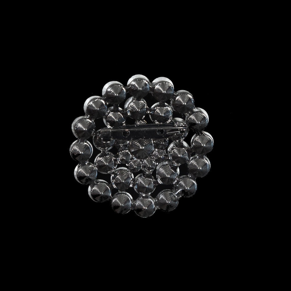 Italian Silver Crystal Brooch - 2