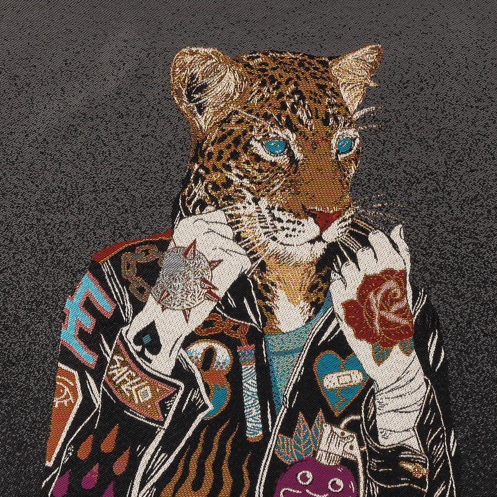 French Graphite Jaguar Harley Oversized Square Patch - 18.875
