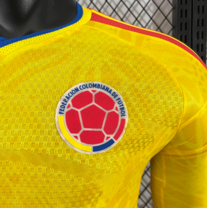 2026 Long Sleeve Player Version Colombia National Team Home  Football Jersey 1:1 Thai Quality