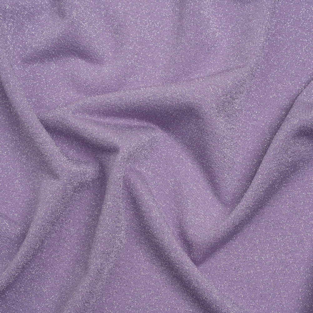 Metallic Stretch Rayon Jersey - Lavender and Silver - Designer Deadstock - Joann Fabrics