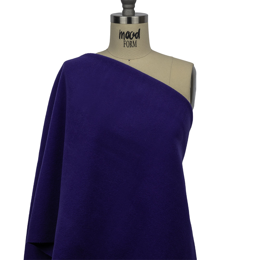 Wool and Cashmere Coating Made in Italy - Blue Violet - Alberini Collection - Joann Fabrics