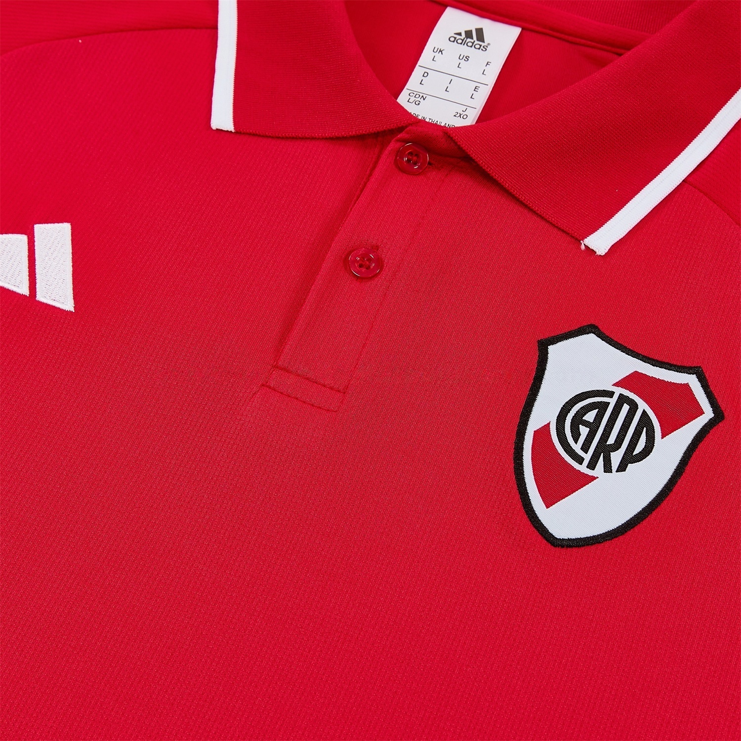 River Plate 25-26 POLO Short-Sleeve Training Set - Red Top and Black Pants - UnitedFutballJersey