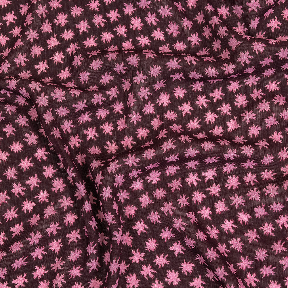 Mood Exclusive Purple Fine Fireworks Crinkled Polyester Georgette - Joann Fabrics