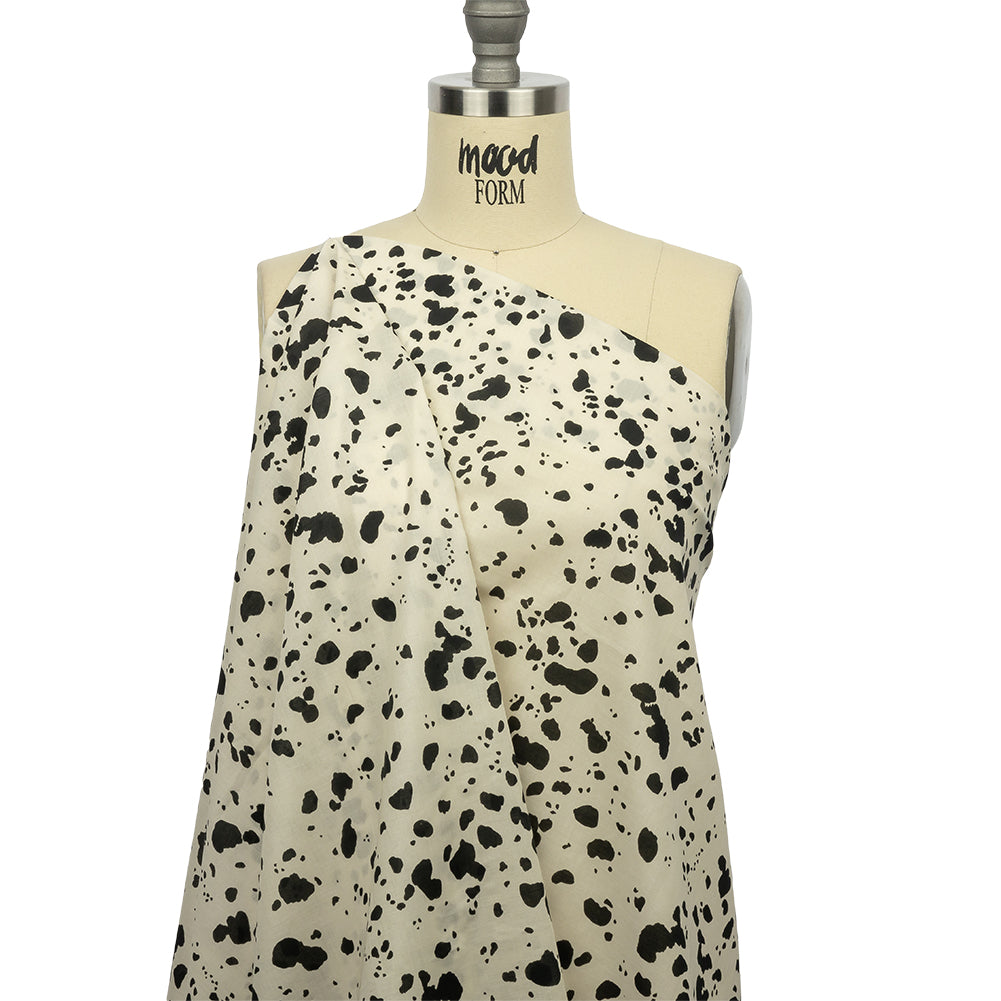 Cotton Voile - Black and White Dalmatian Spots - Fire Dogs Print - Mood Exclusive Metro Collection - Joann Fabrics