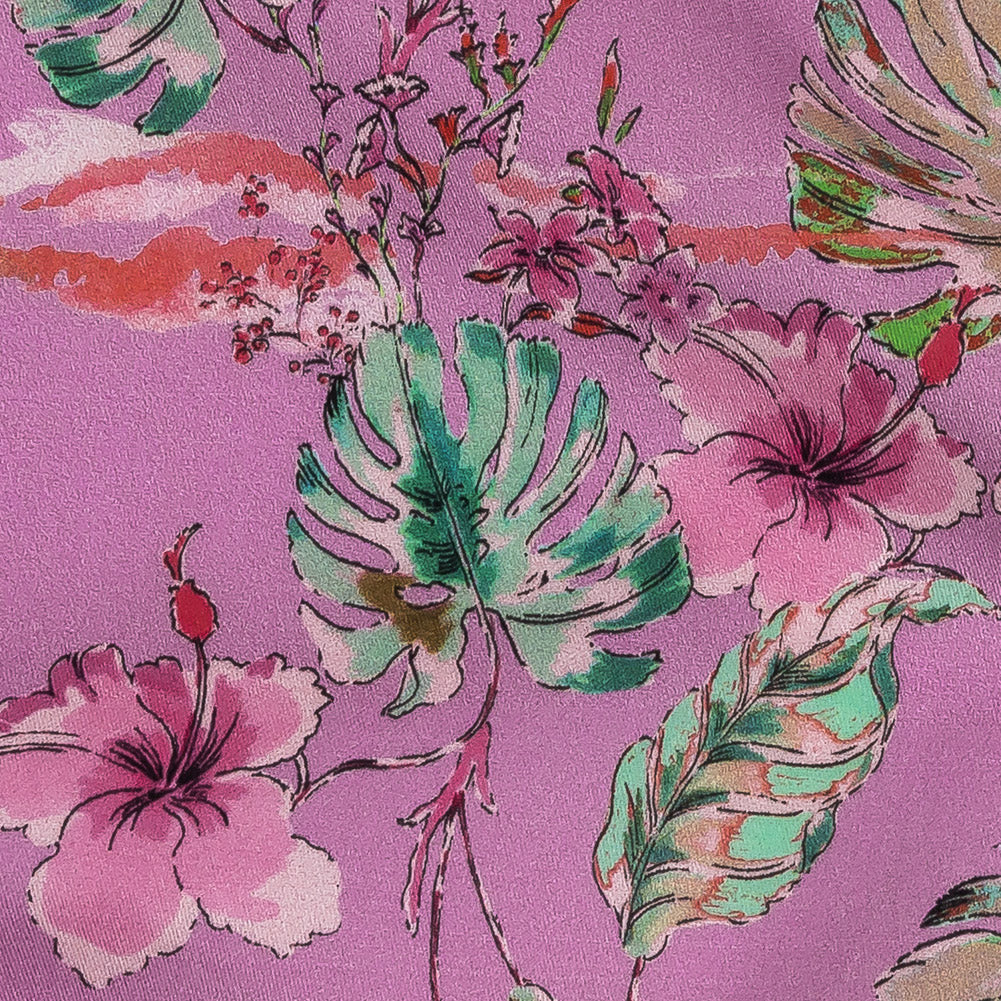 Mood Exclusive Pink Lavender Hibiscus Haven Cotton Voile - Joann Fabrics