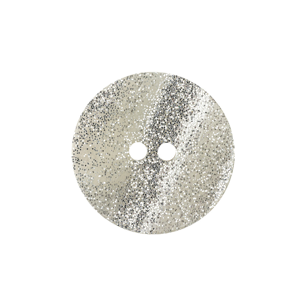 Italian Silver Glitter 2-Hole Translucent Button - 36L/23mm - Joann Fabrics