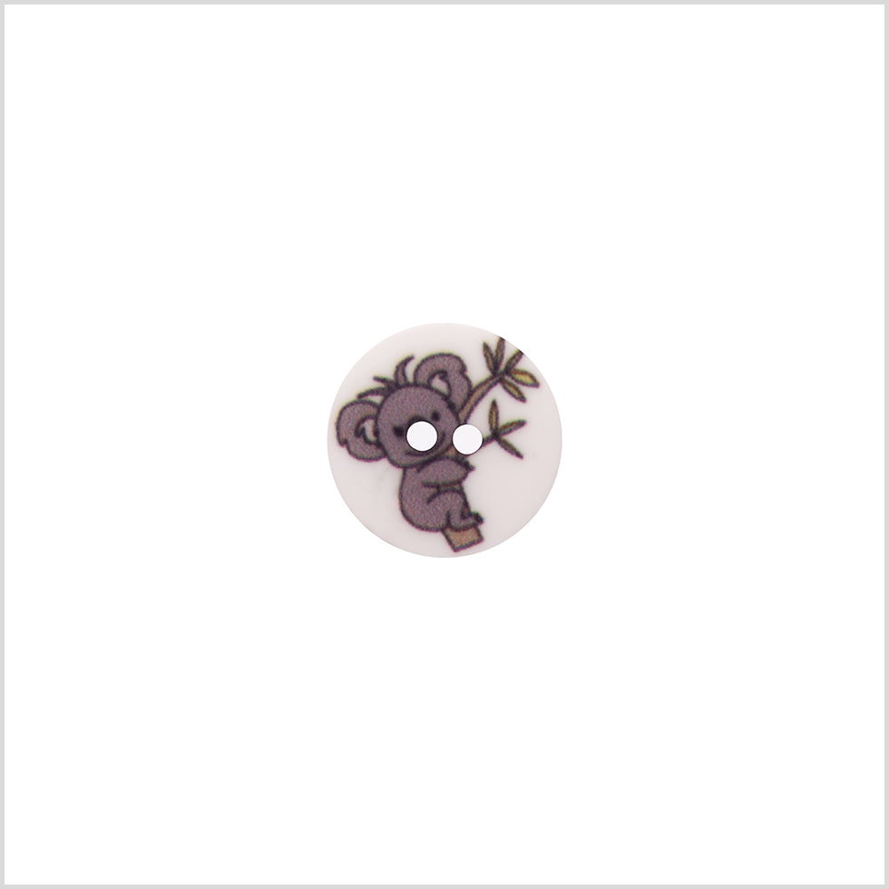Italian White Kids Koala Button - 24L/15mm - Joann Fabrics