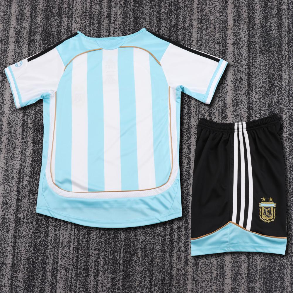 2006 Retro Argentina National Team Home Jersey 1:1 Thai Quality Kids Size Kids Size