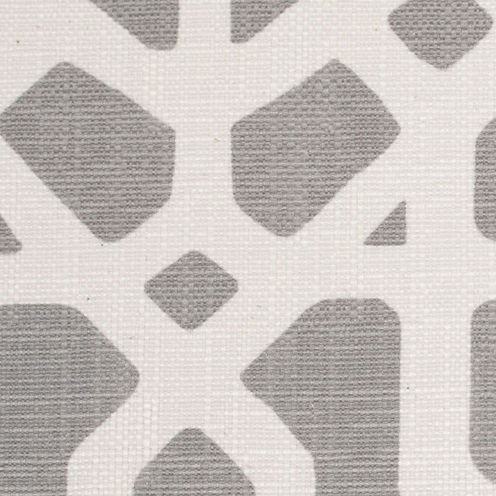 Spanish Gray/White Geometric Poly/Cotton Canvas - Joann Fabrics