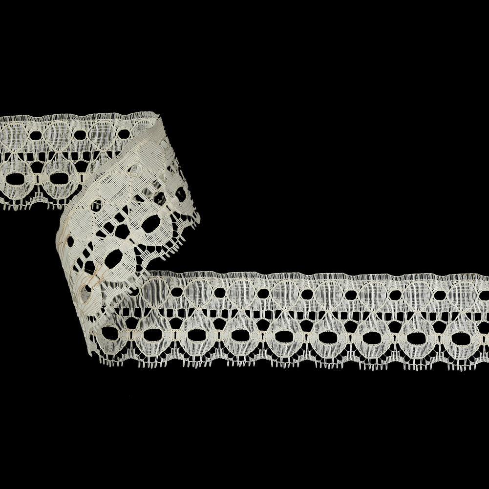Ivory Geometric Lace Trim - 1.625
