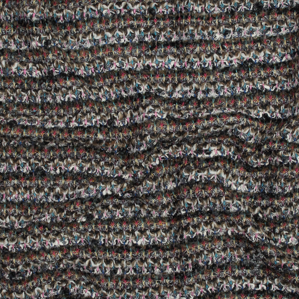 Italian Brown, Yellow and Pink Striped Wool Knit - Joann Fabrics