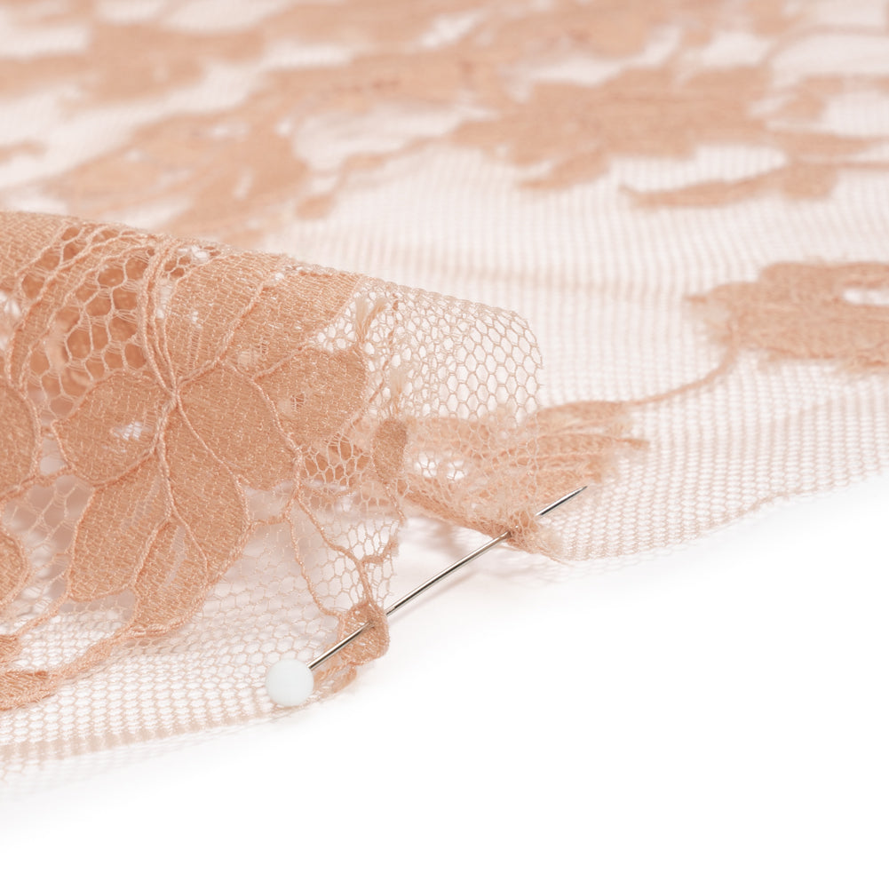 Famous Australian Designer Blush Floral Re-Embroidered Cotton and Nylon Lace - Joann Fabrics