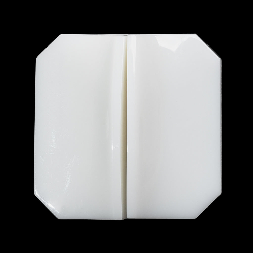 Square Plastic Shank Back Button Made in Italy - 44L/28mm - White Center Ridge - Joann Fabrics