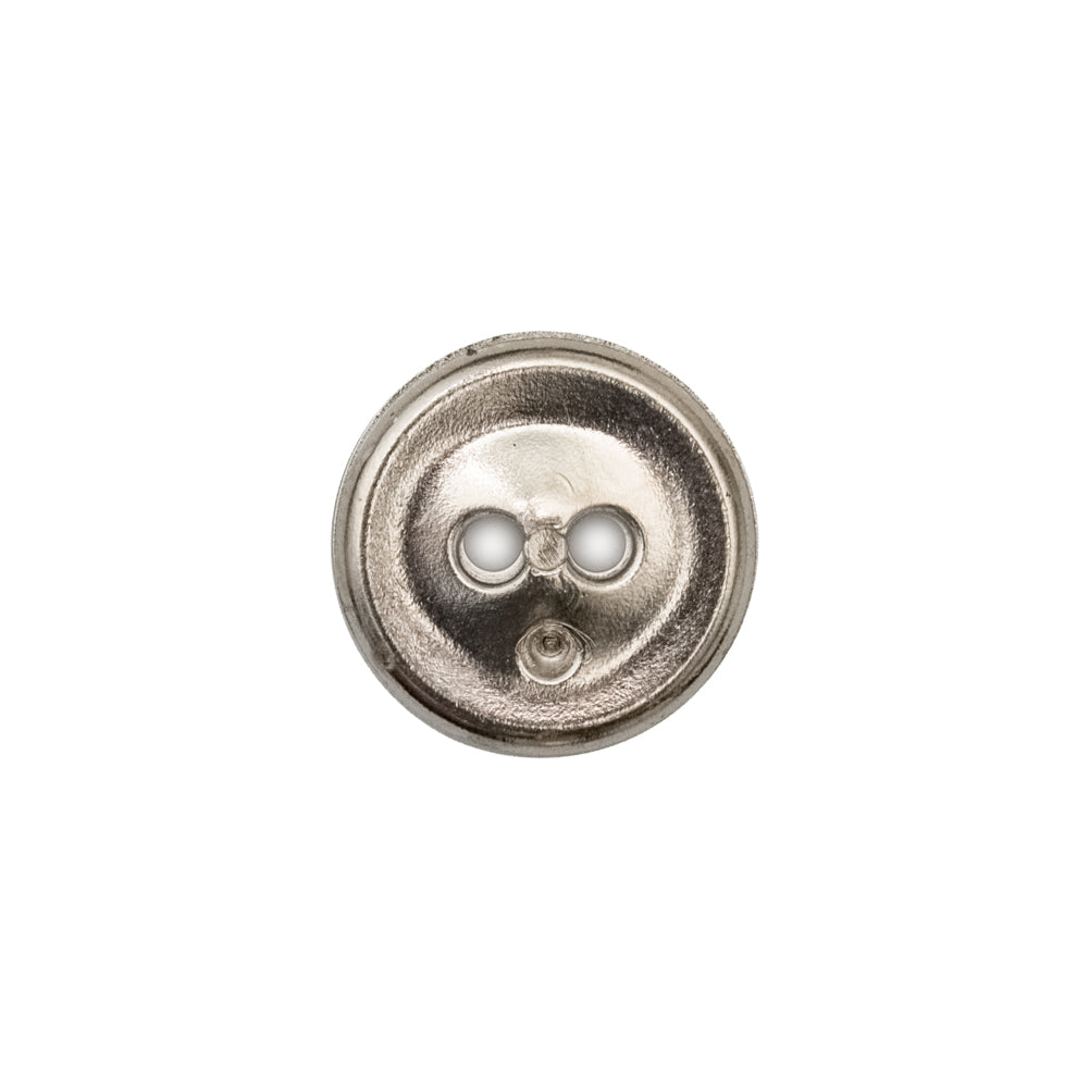 Italian Silver and Black 2-Hole Crest Button - 24L/15mm - Joann Fabrics