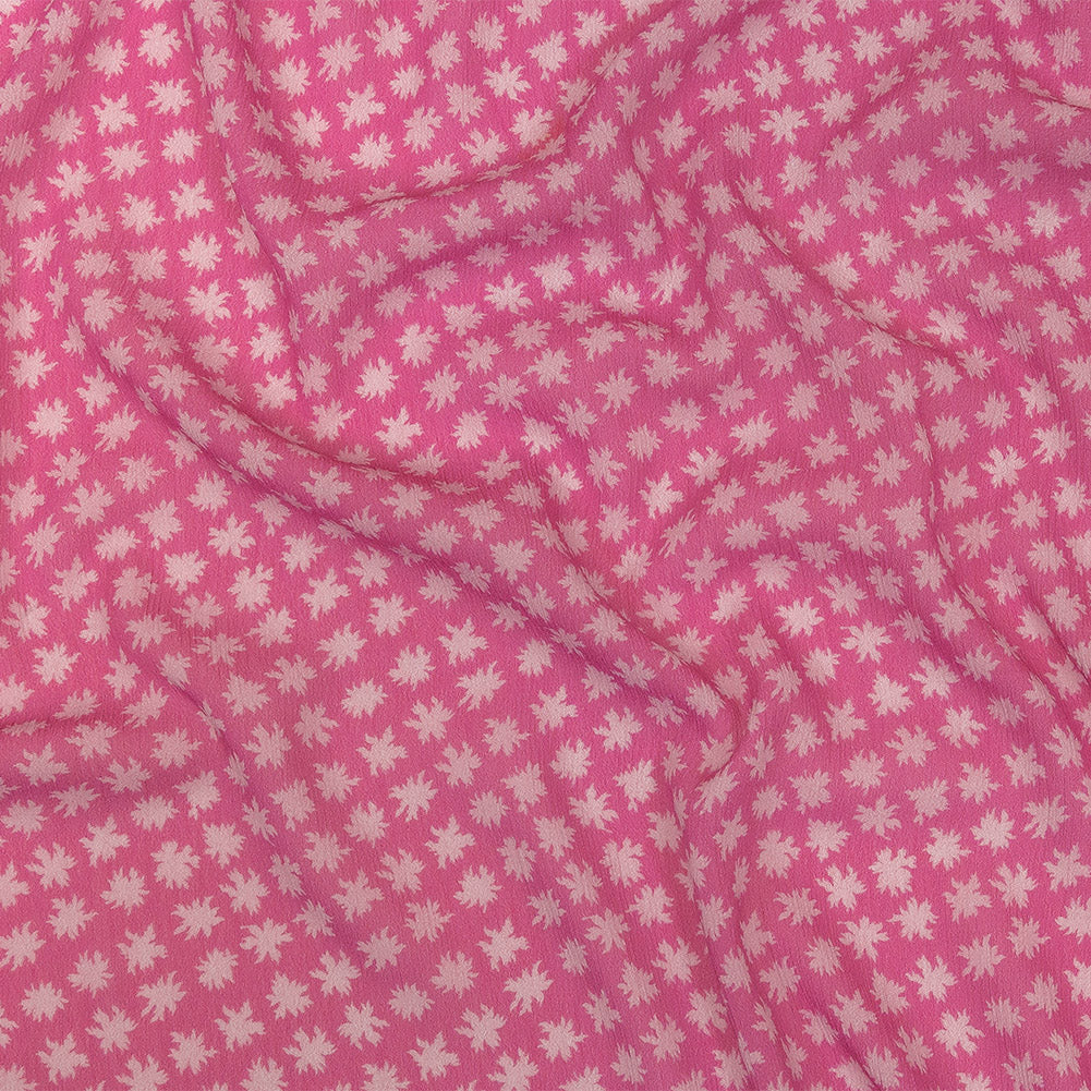 Mood Exclusive Pink Fine Fireworks Crinkled Polyester Georgette - Joann Fabrics
