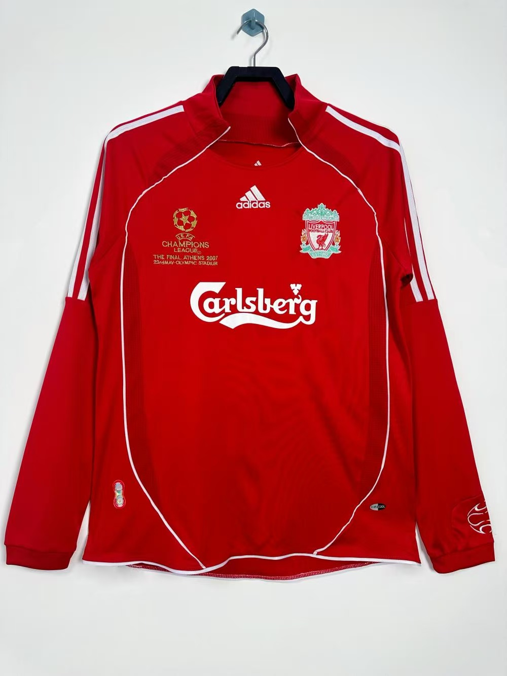 2006/2008 Retro Liverpool Champions League version Home Football Long Sleeve Jersey 1:1 Thai Quality