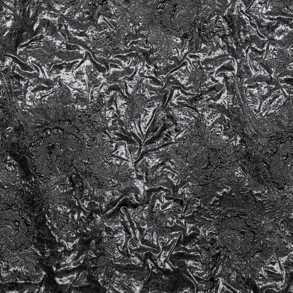 Metallic Gunmetal and After Dark Floral Luxury Double Layer Organza Brocade - Joann Fabrics