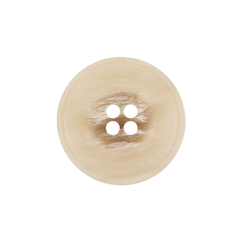 Italian Bone White, Brown and White Striated 4-Hole Plastic Button - 36L/23mm - Joann Fabrics