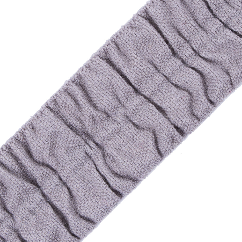 Italian Silver Ruched Stretch Wool Trimming - 1.5