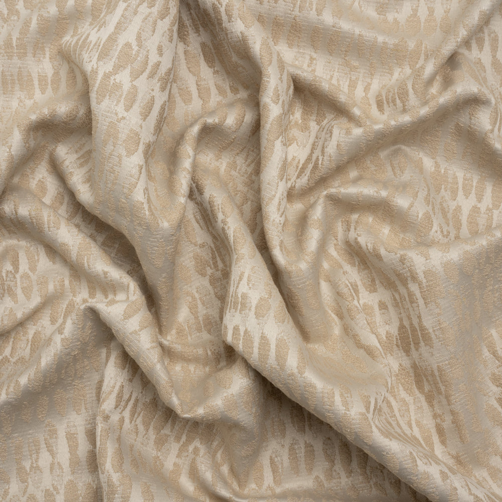 Rows of Spots Recycled Polyester and Cotton Drapery Jacquard - Flax - British Imported - Joann Fabrics